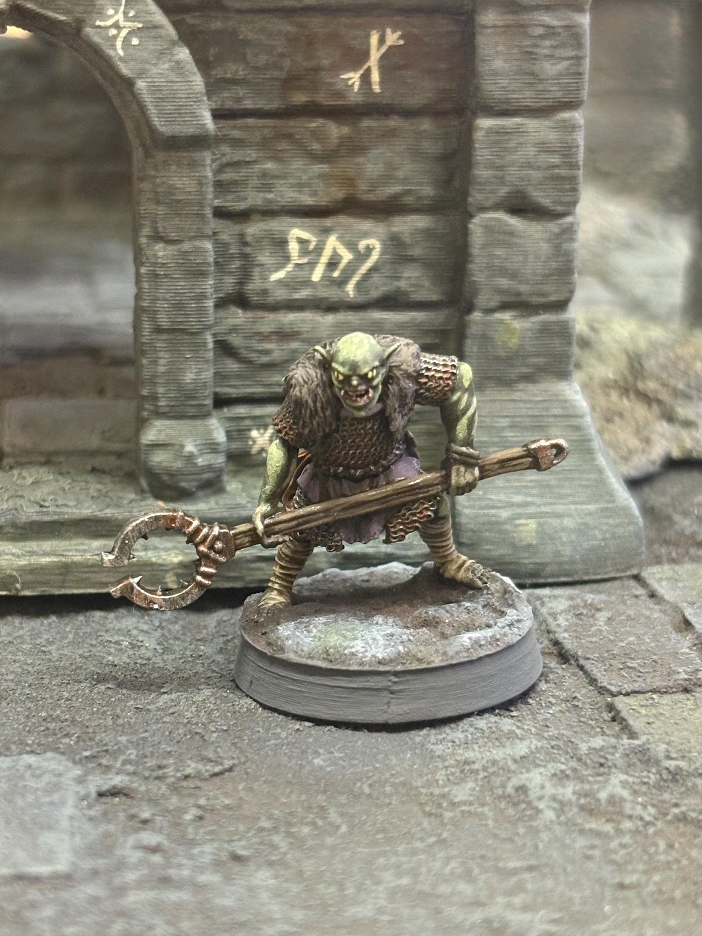 A 3D printed Goblin trappers armed with a man-catcher