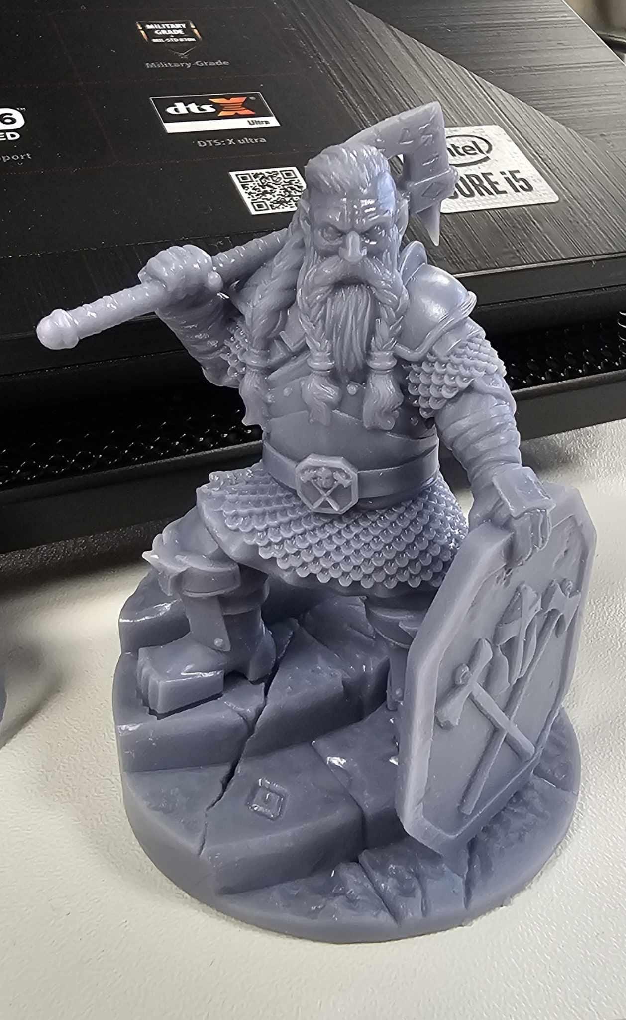 Morkann Brightaxe: Resin Dwarf Miniature for Tabletop Games