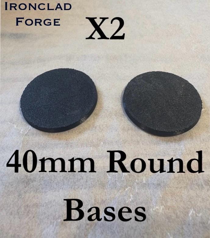 3d printed 40mm round bases for tabletop miniatures