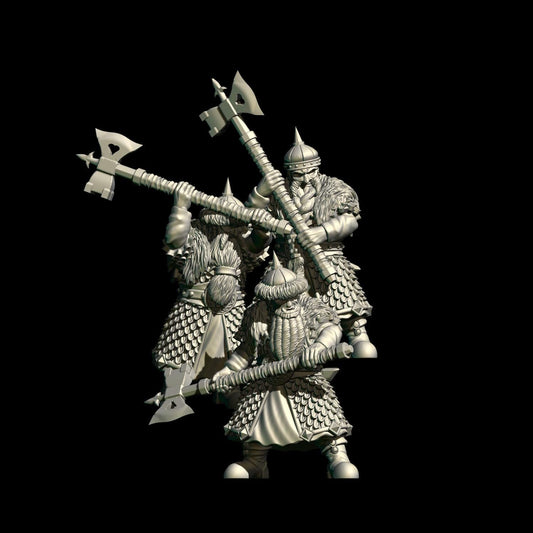 Evil Dwarf Warrior Miniatures with Mattock