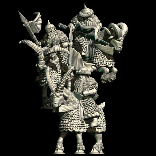 Dark Fantasy Evil Dwarf Cavalry Miniatures