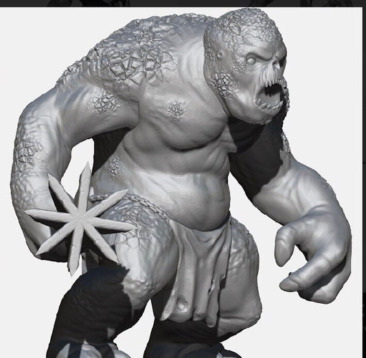 3D render of a cave troll miniature