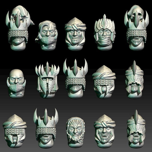 Dark Souled Men Heads Pack