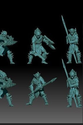 3D render of Dark Fantasy Goblin Miniatures