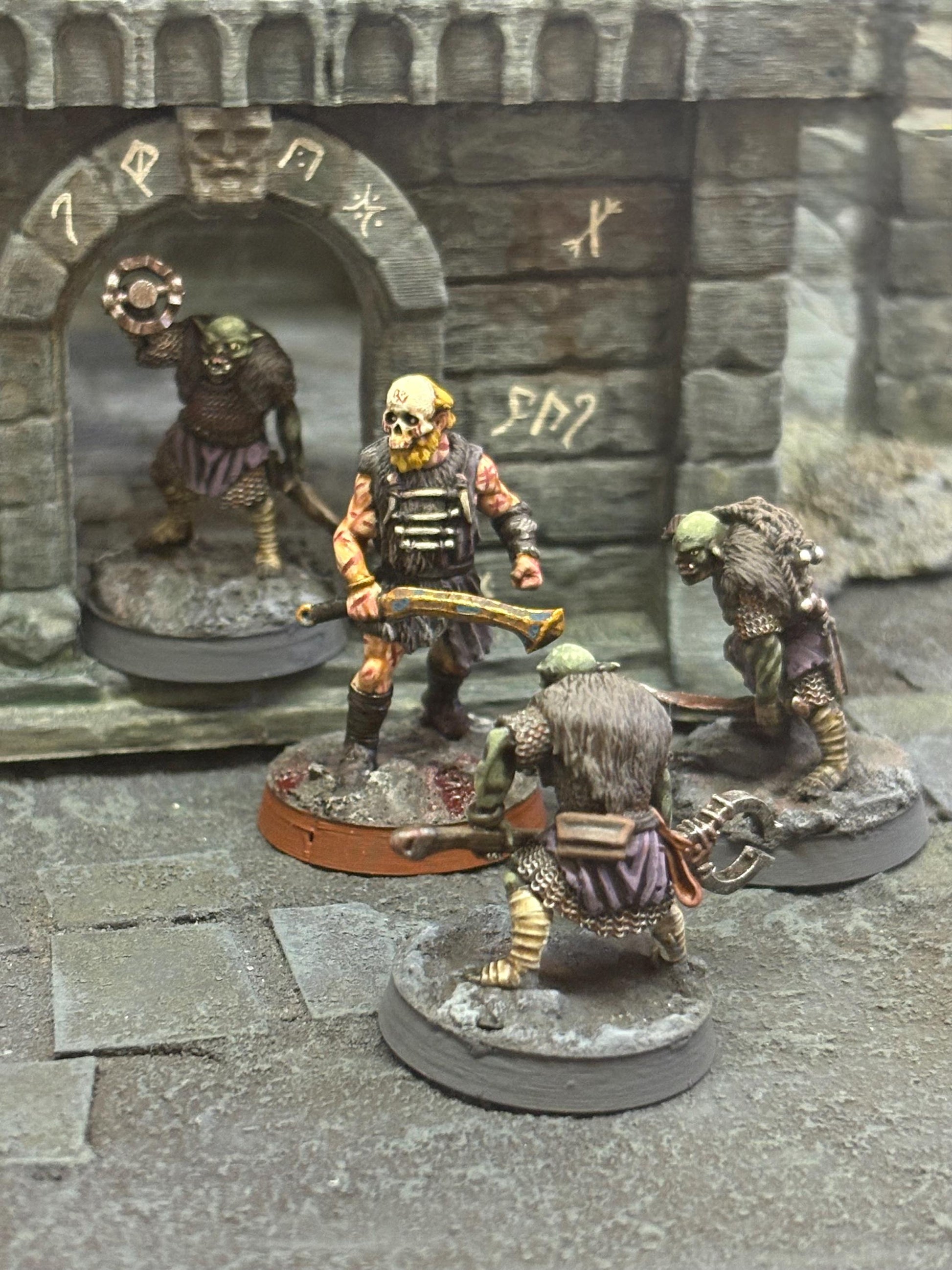 Goblin trappers ambush a savage Forsaken Barbarian