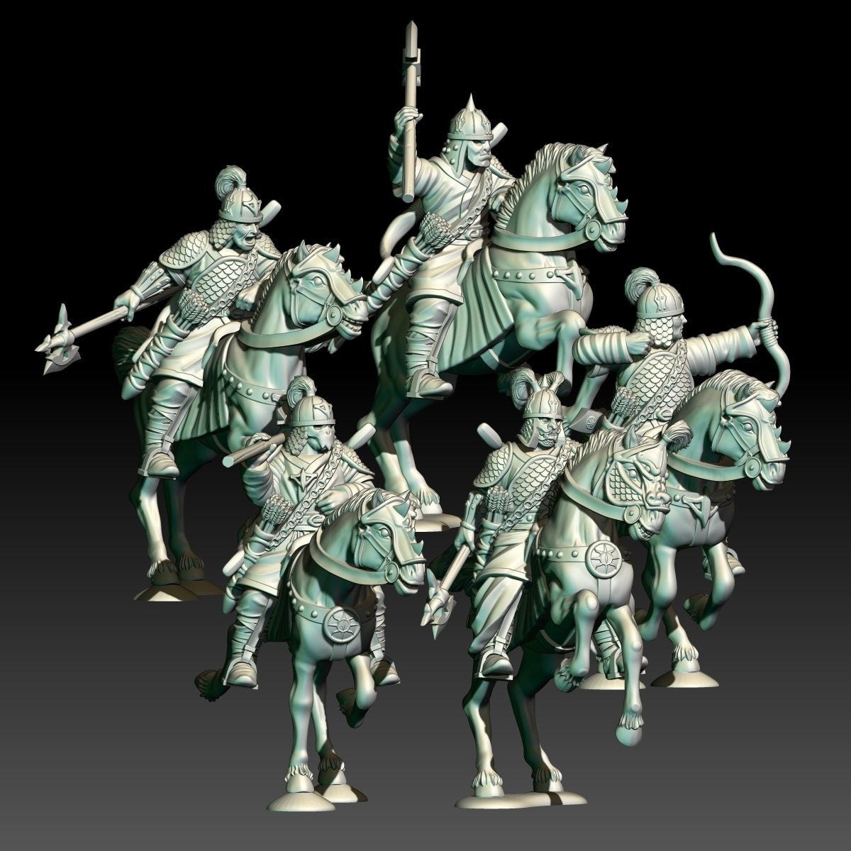 Steppeland Riders: 28mm Resin Miniature Horselords
