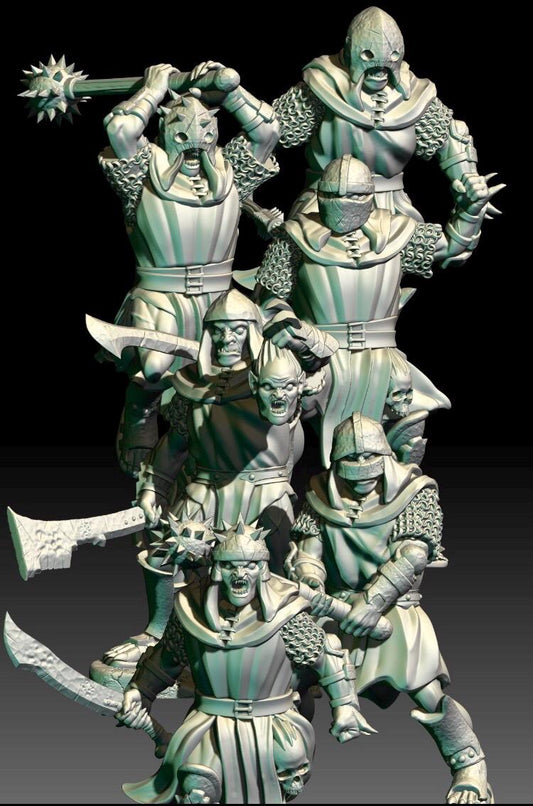 Black Orc Warriors - 28mm Fantasy miniatures