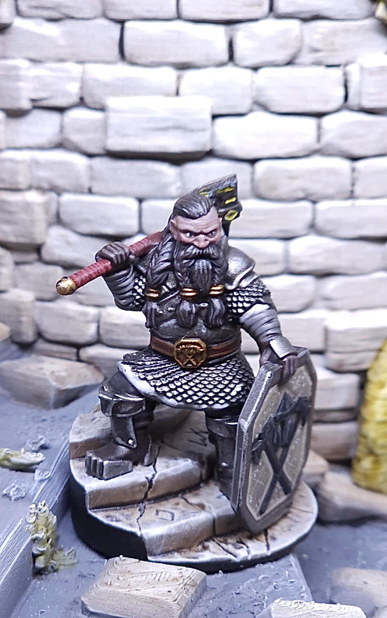 Morkann Brightaxe: Resin Dwarf Miniature for Tabletop Games