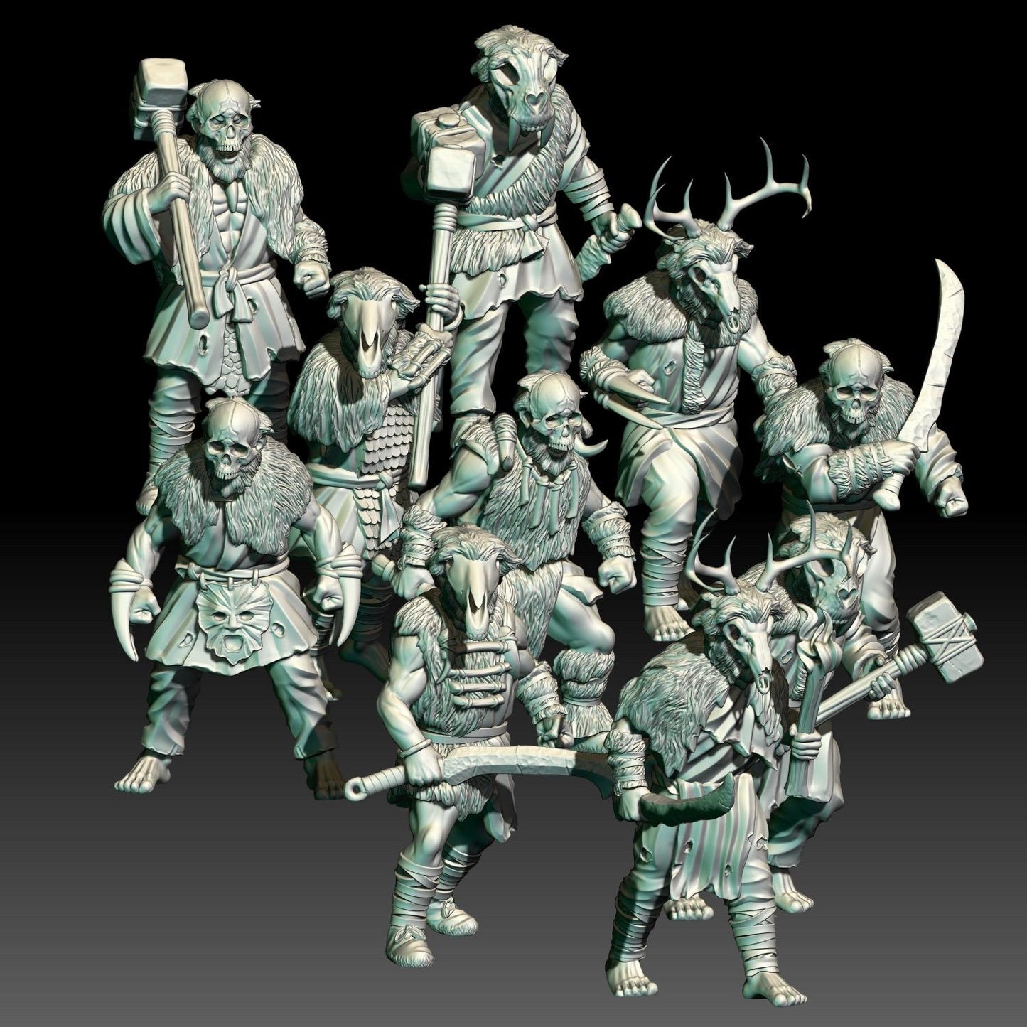 Savage Hillmen Miniatures: 28mm Resin Tabletop Raiders