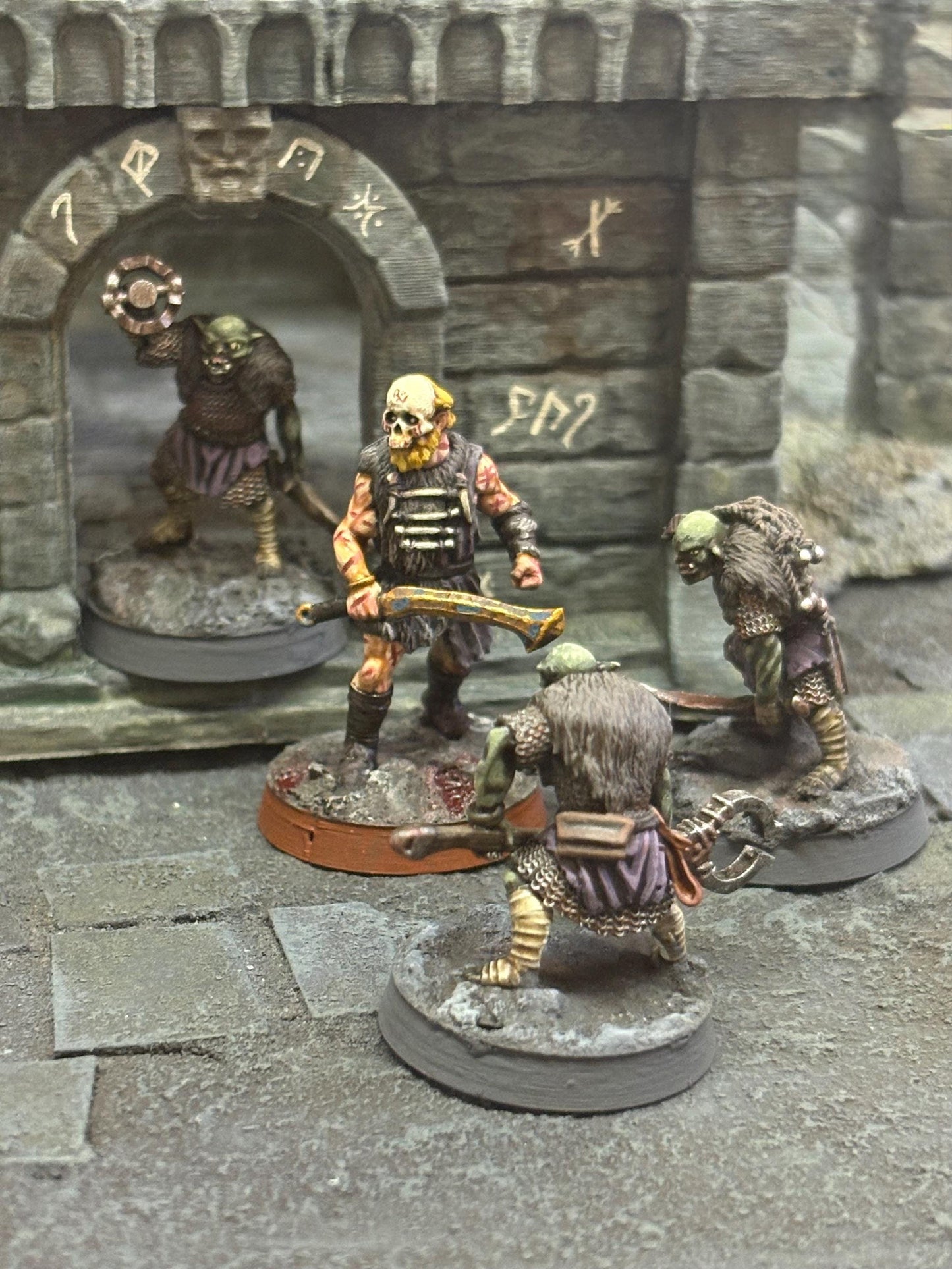 Resin Goblin Trappers Miniature Set: Deep Dwellers Unit