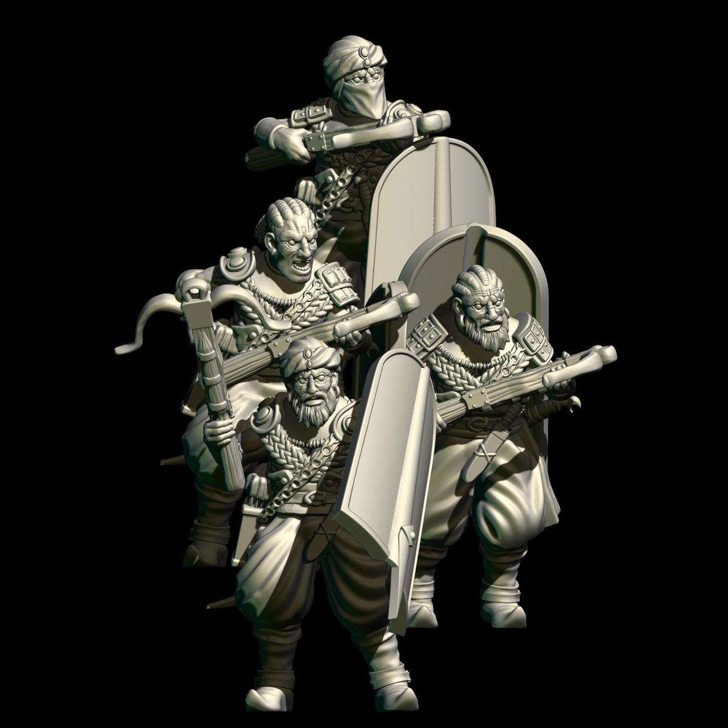 Corsair Arbalests: 28mm Resin Miniature, Dark Fantasy Raiders