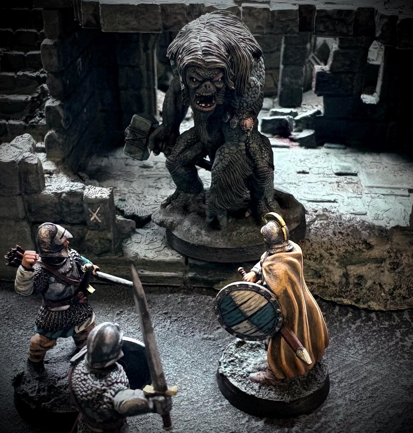 Hill Troll Miniature: 28mm Resin Wargame Figure